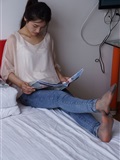 自由摄影 No.005 惬意的周末经典短灰丝陪你看看书(55)